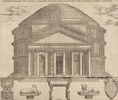 Mirror of Roman Magnificence: The Pantheon, 1649., 1649. av Nicolas Beatrizet