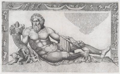 Mirror of Roman Magnificence: The Tiber, midten av 1500-tallet, midten av 1500-tallet. av Nicolas Beatrizet