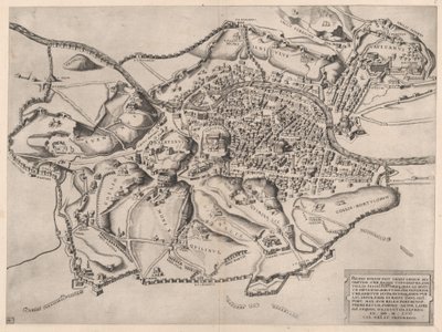 Mirror of Roman Magnificence: Utsikt over Roma fra øst, 1500-tallet., 1500-tallet. av Nicolas Beatrizet