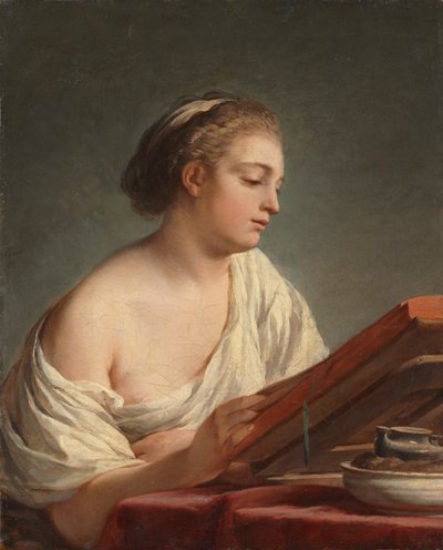 Kvinne leser, 1769. av Nicolas-Bernard Lepicie