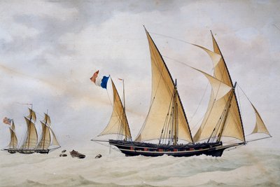 Santo Stefano di Laigueglia xebec blir jaget av engelsk privatperson av Nicolas Cammillieri