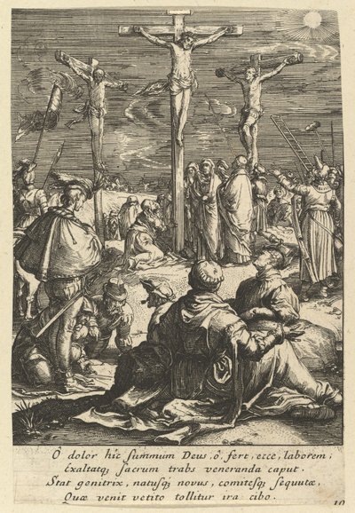 Kristus på korset, fra The Passion of Christ, midten av 1600-tallet. av Nicolas Cochin