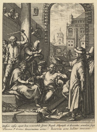 The Crowning with Thorns, fra The Passion of Christ, midten av 1600-tallet. av Nicolas Cochin