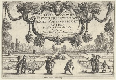 Tittelplate, fra New Book of Very Useful Flowers, 1645., 1645. av Nicolas Cochin