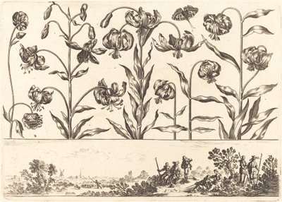 Blomstertrykk nr.5 av Nicolas Cochin after Balthasar Moncornet
