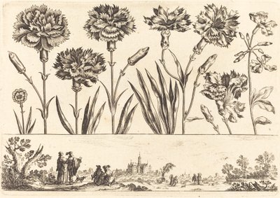 Blomstertrykk nr.9 av Nicolas Cochin after Balthasar Moncornet