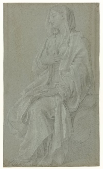 Sittende Madonna av Nicolas Colombel