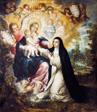 Mystisk ekteskap av Saint Rose of Lima av Nicolás Correa
