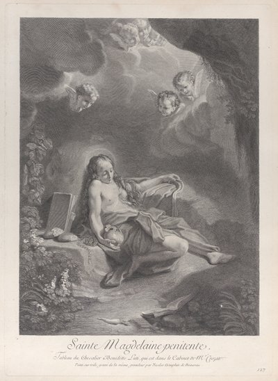 Den angrende Maria Magdalena, ca. 1729. av Nicolas Dauphin de Beauvais
