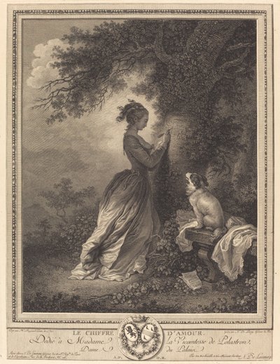 Antallet kjærlighet av Nicolas Delaunay after Jean Honoré Fragonard