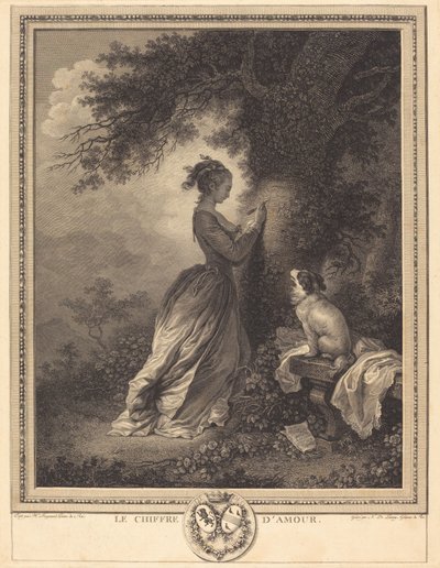 Antallet kjærlighet av Nicolas Delaunay after Jean Honoré Fragonard