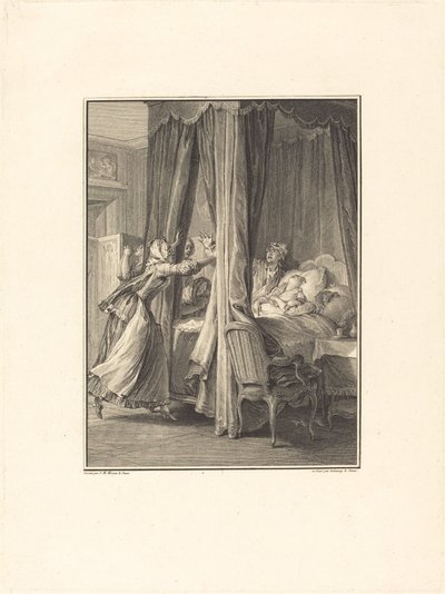 Julies død av Nicolas Delaunay after Jean Michel Moreau