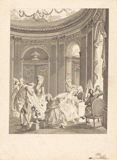 Hva sier abbeden? av Nicolas Delaunay after Nicolas Lavreince