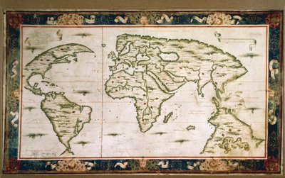 Planisphere av Nicolas Desliens av Nicolas Desliens