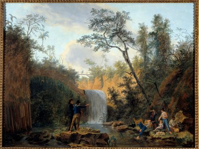 Ekspedisjon av en botaniker i Sør-Amerika Maleri av Nicolas Didier Boguet (1755-1839) La Rochelle fra 1700-tallet, Musee du Nouveau Monde av Nicolas Didier Boguet