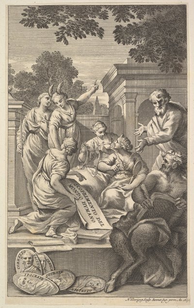Allegorisk komposisjon som feirer humaniora, 1695. av Nicolas Dorigny
