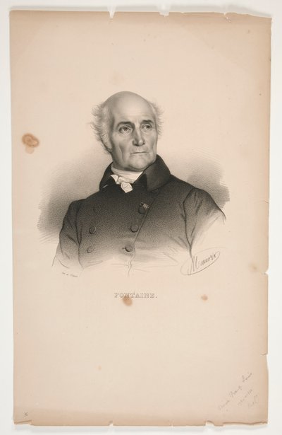 Portrett av Pierre-Francois-L?onard Fontaine av Nicolas Eustache Maurin