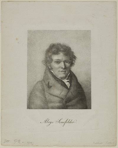 Portrett av Alois Senefelder av Nicolas Henri Jacob