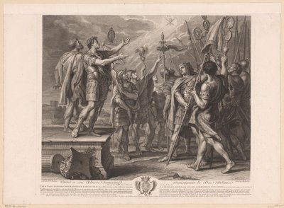 Korsets tegn vises i himmelen for keiser Konstantin Crux Constantino imperatori in coelo visa / La croix apparoit dans le ciel a l