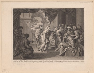 Tolv år gamle Jesus i tempelet av Nicolas Henri Tardieu
