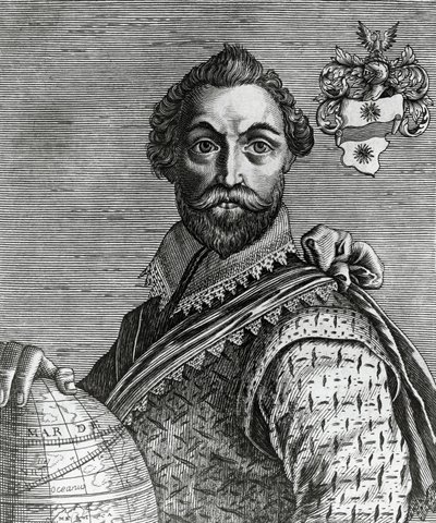 Portrett av Francis Drake (1540-1596) av Nicolas II de Larmessin