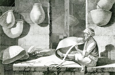 Mattemaker og kurvfletter av Nicolas Jacques (after) Conte