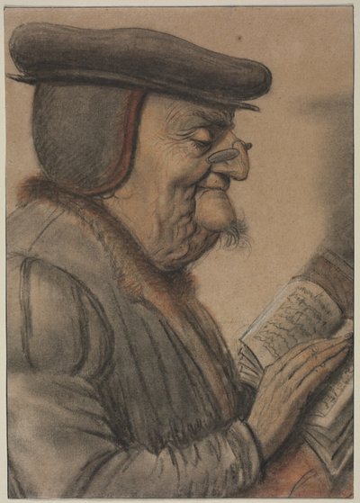 Eldre mann som leser en bok av Nicolas Lagneau