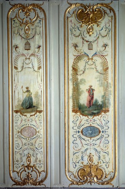 Malt panel av Hotel de Peyrenc realisert av Nicolas Lancret (1690-1743) 1725 Paris, dekorativ kunst av Nicolas Lancret