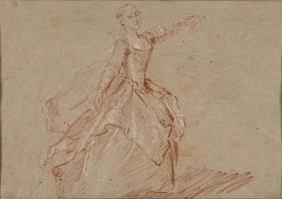 Studie for Dansen mellom paviljongen og fontenen av Nicolas Lancret