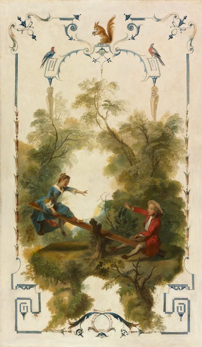 See-Saw, ca. 1723-1727. av Nicolas Lancret