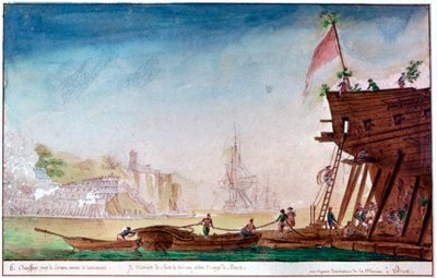 Marinaen i Brest, c1750-1810 av Nicolas Marie Ozanne