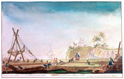 Marinaen i Brest, c1750-1810 av Nicolas Marie Ozanne