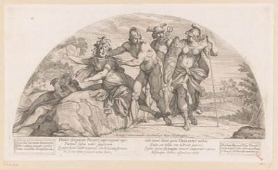 Perseus halshugger Medusa Historier fra Odyssey (serietittel) av Nicolas Mignard