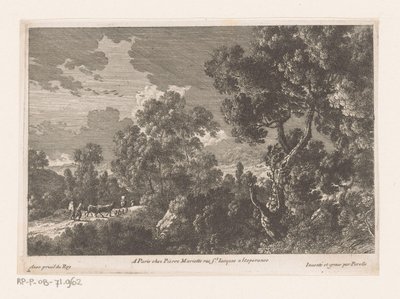 Skoglandskap med gjetere med flokk Skoglandskap (serietittel) av Nicolas Perelle