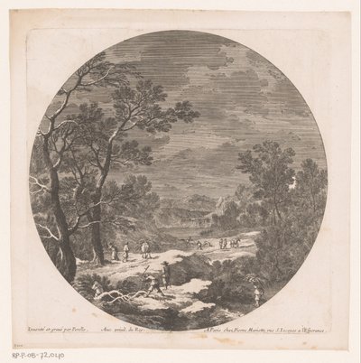 Landskap med skogsarbeidere av Nicolas Perelle