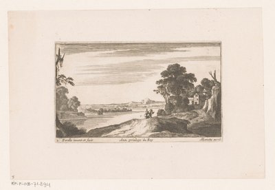 Elvelandskap med turpar Elvelandskap med bygninger (serietittel) av Nicolas Perelle