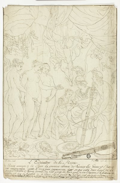 Utdannelse av Marie de Medicis av Nicolas Pierre Loir