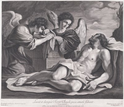 Engler som sørger over den døde Kristus, ca. 1690-1720., ca. 1690-1720. av Nicolas Pitau
