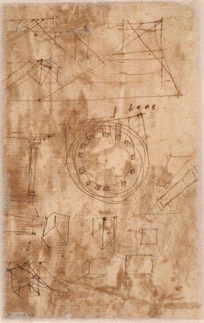 Arkitektoniske kruseduller (verso) av Nicolas Poussin