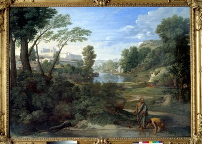 Diogene kaster sin ondskap. Maleri av Nicolas Poussin av Nicolas Poussin