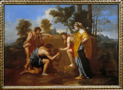 Et i Arcadia ego eller The Shepherds of Arcadia av Nicolas Poussin