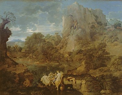 Landskap med Hercules og Cacus, ca. 1656 av Nicolas Poussin