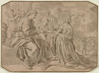 Mystisk ekteskap av St. Catherine av Nicolas Poussin