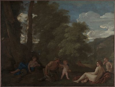Nymfer og en Satyr Kjærlighet overvinner alt 1625-1627. av Nicolas Poussin