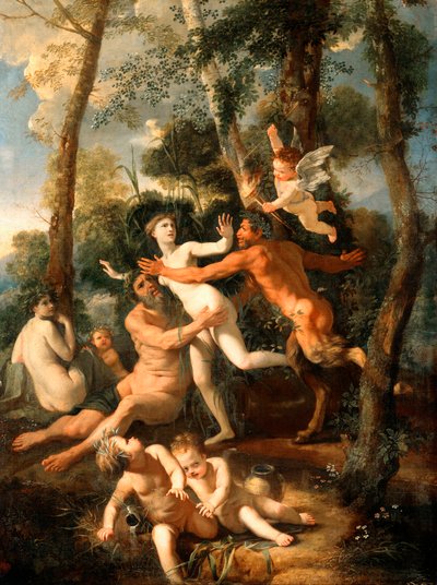 Pan og Syrinx av Nicolas Poussin