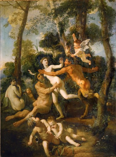 Pan og Syrinx: Syrinx (olje på lerret) av Nicolas Poussin