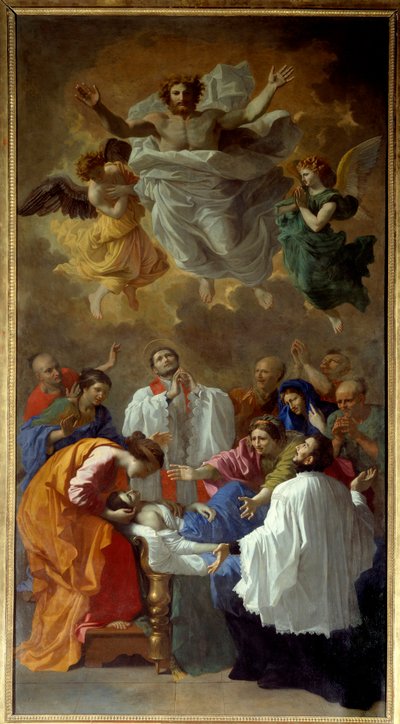 Saint Francois Xavier minner til livet datteren til en innbygger i Cangoxima i Japan Saint Francois Xavier av Nicolas Poussin
