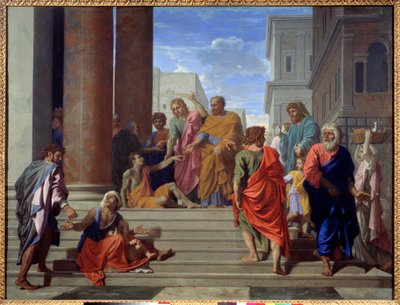 Saint Peter og Saint John fører den lamme av Nicolas Poussin