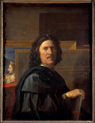 Selvportrett i en alder av 56 Maleri av Nicolas Poussin av Nicolas Poussin