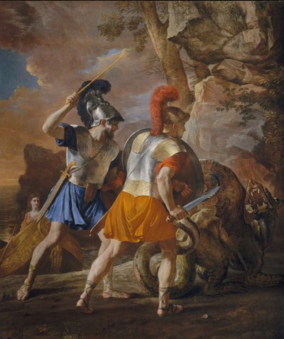 The Companions of Rinaldo, ca. 1633 (olje på lerret) av Nicolas Poussin